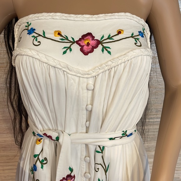 FILLYBOO CONVERTIBLE MAXI DRESS SKIRT BNWT!! Floral embroidery Boho - Picture 3 of 14